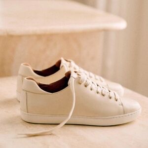 Sezane Jack Trainer Smooth Cowhide Leather Sneakers